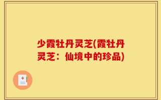 少霞牡丹灵芝(霞牡丹灵芝：仙境中的珍品)