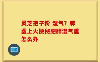 灵芝孢子粉 湿气？脾虚上火便秘肥胖湿气重怎么办