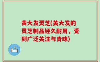 黄大发灵芝(黄大发的灵芝制品经久耐用，受到广泛关注与青睐)