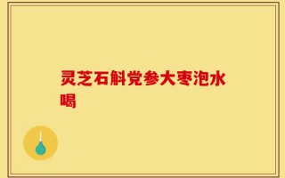 灵芝石斛党参大枣泡水喝