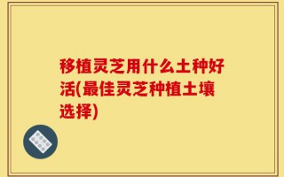 移植灵芝用什么土种好活(最佳灵芝种植土壤选择)