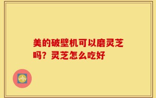 美的破壁机可以磨灵芝吗？灵芝怎么吃好