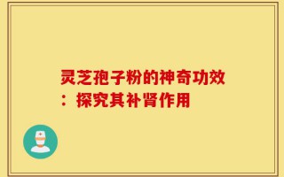 灵芝孢子粉的神奇功效：探究其补肾作用