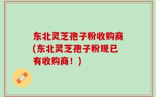 东北灵芝孢子粉收购商(东北灵芝孢子粉现已有收购商！)