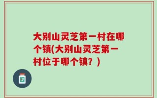 大别山灵芝第一村在哪个镇(大别山灵芝第一村位于哪个镇？)