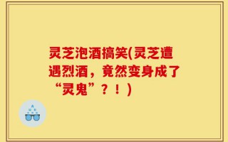 灵芝泡酒搞笑(灵芝遭遇烈酒，竟然变身成了“灵鬼”？！)