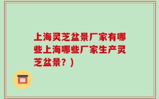 上海灵芝盆景厂家有哪些上海哪些厂家生产灵芝盆景？)