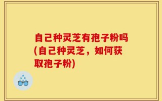 自己种灵芝有孢子粉吗(自己种灵芝，如何获取孢子粉)
