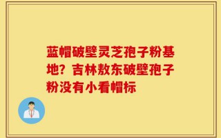 蓝帽破壁灵芝孢子粉基地？吉林敖东破壁孢子粉没有小看帽标