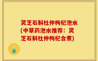 灵芝石斛杜仲枸杞泡水(中草药泡水推荐：灵芝石斛杜仲枸杞合煮)