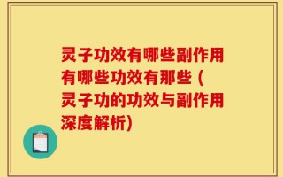 灵子功效有哪些副作用有哪些功效有那些 (灵子功的功效与副作用深度解析)