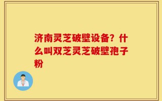 济南灵芝破壁设备？什么叫双芝灵芝破壁孢子粉