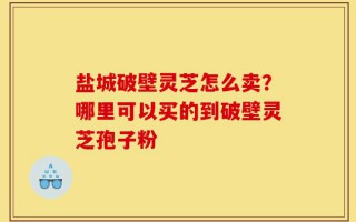 盐城破壁灵芝怎么卖？哪里可以买的到破壁灵芝孢子粉