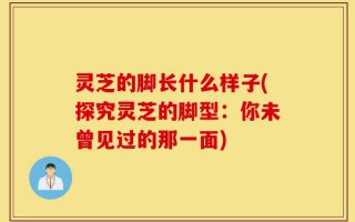 灵芝的脚长什么样子(探究灵芝的脚型：你未曾见过的那一面)