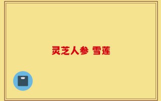 灵芝人参 雪莲