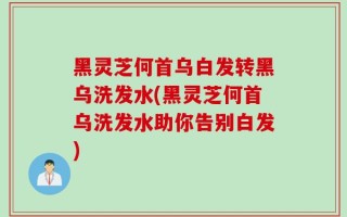 黑灵芝何首乌白发转黑乌洗发水(黑灵芝何首乌洗发水助你告别白发)