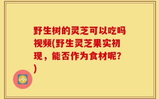 野生树的灵芝可以吃吗视频(野生灵芝果实初现，能否作为食材呢？)