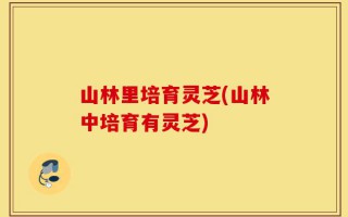 山林里培育灵芝(山林中培育有灵芝)