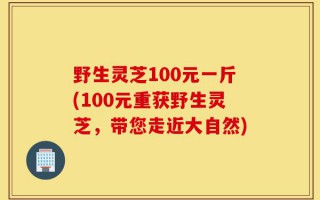 野生灵芝100元一斤(100元重获野生灵芝，带您走近大自然)