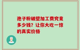 孢子粉破壁加工费究竟多少钱？让你大吃一惊的真实价格