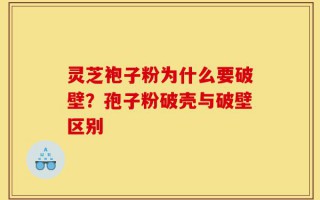 灵芝袍子粉为什么要破壁？孢子粉破壳与破壁区别