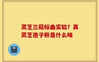 灵芝三萜标曲实验？真灵芝孢子粉是什么味