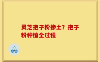 灵芝孢子粉掺土？孢子粉种植全过程