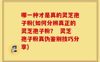 哪一种才是真的灵芝孢子粉(如何分辨真正的灵芝孢子粉？  灵芝孢子粉真伪鉴别技巧分享)