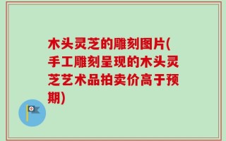 木头灵芝的雕刻图片(手工雕刻呈现的木头灵芝艺术品拍卖价高于预期)