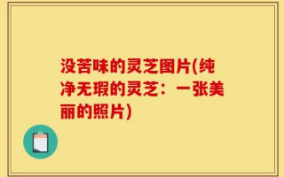没苦味的灵芝图片(纯净无瑕的灵芝：一张美丽的照片)