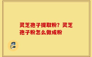 灵芝孢子提取粉？灵芝孢子粉怎么做成粉