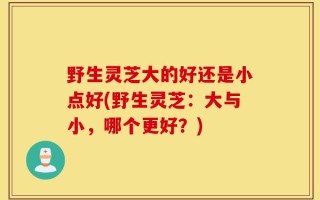 野生灵芝大的好还是小点好(野生灵芝：大与小，哪个更好？)