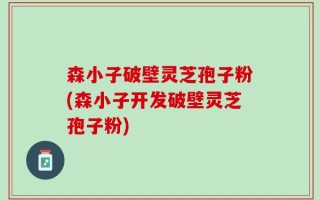 森小子破壁灵芝孢子粉(森小子开发破壁灵芝孢子粉)