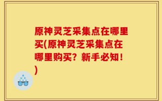 原神灵芝采集点在哪里买(原神灵芝采集点在哪里购买？新手必知！)