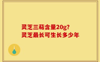 灵芝三萜含量20g？灵芝最长可生长多少年