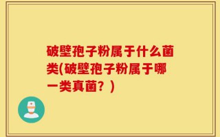 破壁孢子粉属于什么菌类(破壁孢子粉属于哪一类真菌？)
