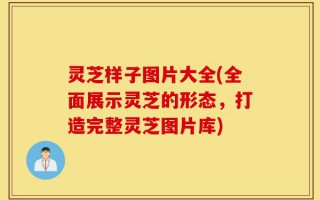 灵芝样子图片大全(全面展示灵芝的形态，打造完整灵芝图片库)