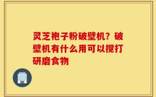灵芝袍子粉破壁机？破壁机有什么用可以搅打研磨食物