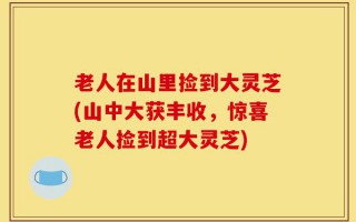 老人在山里捡到大灵芝(山中大获丰收，惊喜老人捡到超大灵芝)