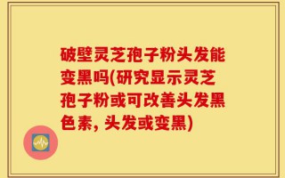 破壁灵芝孢子粉头发能变黑吗(研究显示灵芝孢子粉或可改善头发黑色素, 头发或变黑)