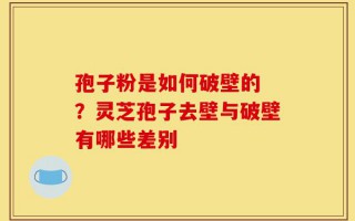 孢子粉是如何破壁的 ？灵芝孢子去壁与破壁有哪些差别