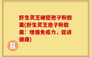 野生灵芝破壁孢子粉胶囊(野生灵芝孢子粉胶囊：增强免疫力，促进健康)