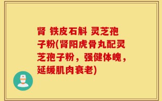 肾 铁皮石斛 灵芝孢子粉(肾阳虎骨丸配灵芝孢子粉，强健体魄，延缓肌肉衰老)