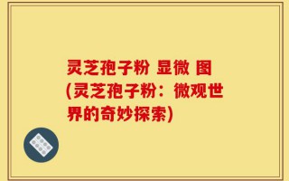 灵芝孢子粉 显微 图(灵芝孢子粉：微观世界的奇妙探索)