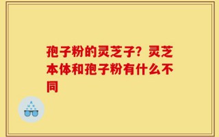孢子粉的灵芝子？灵芝本体和孢子粉有什么不同