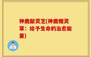神鹿献灵芝(神鹿赠灵草：给予生命的治愈能量)