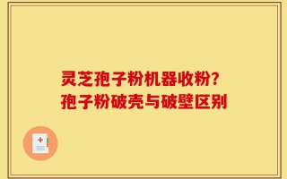 灵芝孢子粉机器收粉？孢子粉破壳与破壁区别