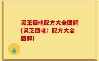 灵芝回魂配方大全图解(灵芝回魂：配方大全图解)