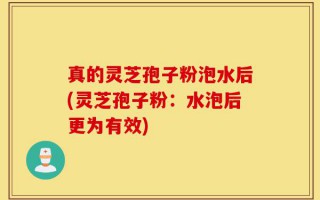 真的灵芝孢子粉泡水后(灵芝孢子粉：水泡后更为有效)