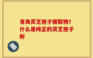 青海灵芝孢子提取物？什么是纯正的灵芝孢子粉